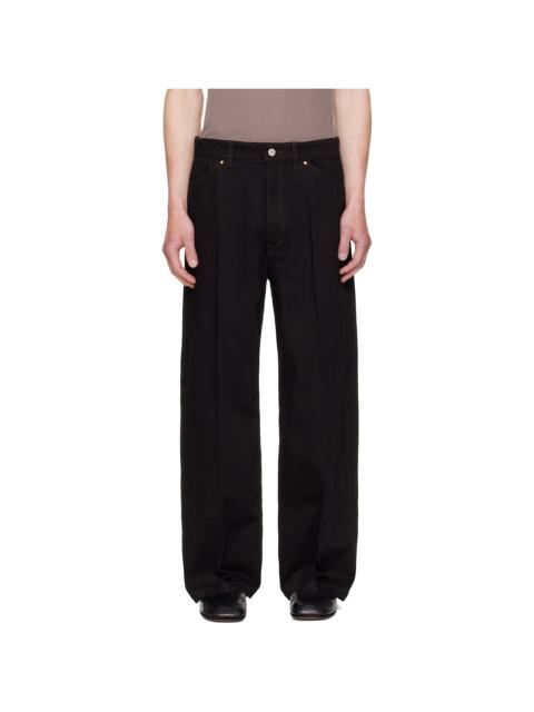 Lemaire Black Wide Jeans