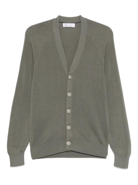 Brunello Cucinelli English Rib Knit Cardigan