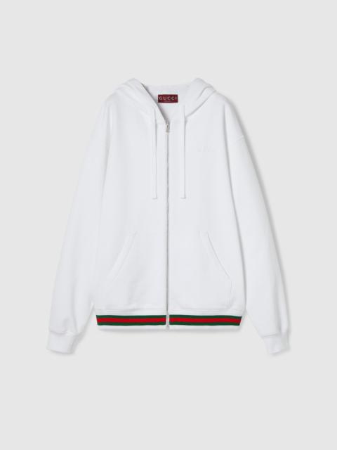 GUCCI Cotton jersey sweatshirt with Web