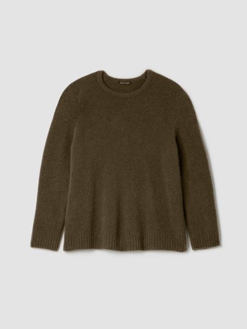 EILEEN FISHER Cashmere Silk Boucle Bliss Crew Neck Long Top