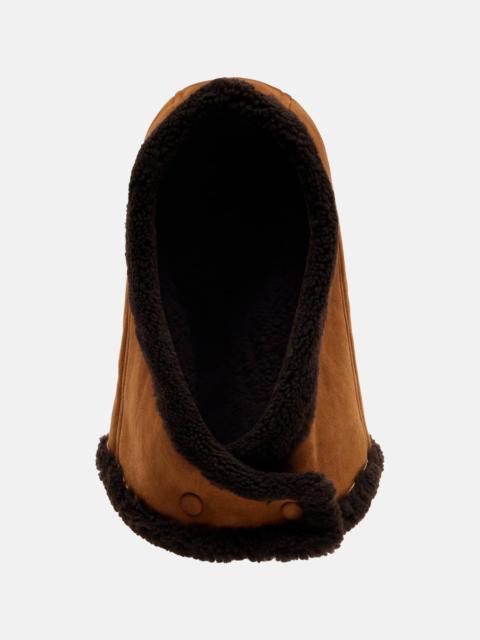 Yves Salomon Shearling-trimmed suede hood