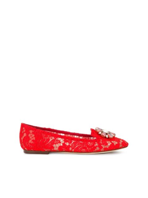 Dolce & Gabbana Vally Taormina lace ballerina shoes