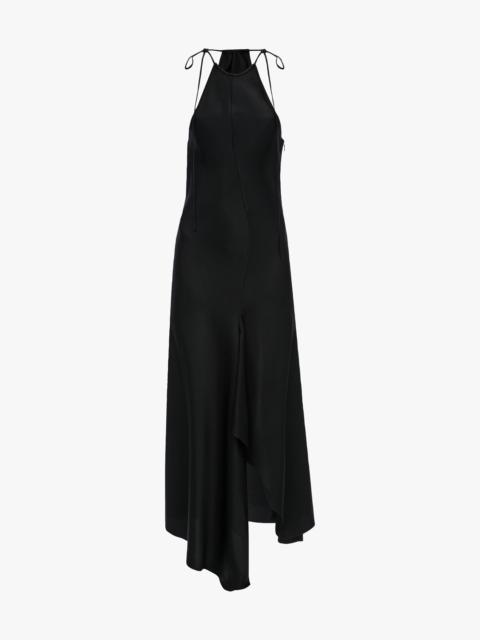 Victoria Beckham Halter Neck Midi Dress In Black