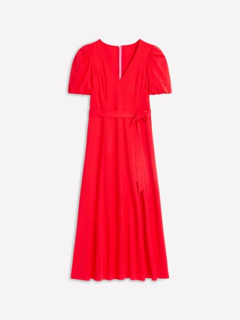 BODEN Volume Sleeve Midi Dress-Poppy Red