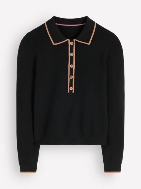 BODEN Liz Henley Sweater-Black