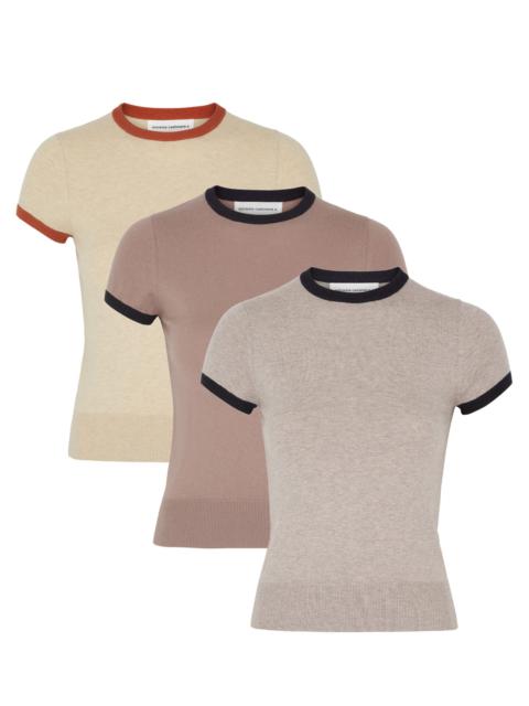 extreme cashmere N°339 Chloe cotton-blend T-shirts - set of three