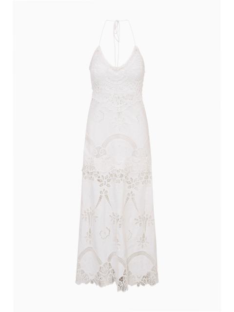LoveShackFancy Veyla Crochet Eyelet Maxi Dress