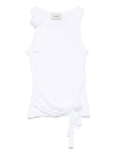 COPERNI rose-appliqué distressed-effect tank top