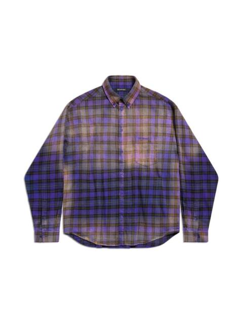 BALENCIAGA Men's Balenciaga Shirt Large Fit in Purple