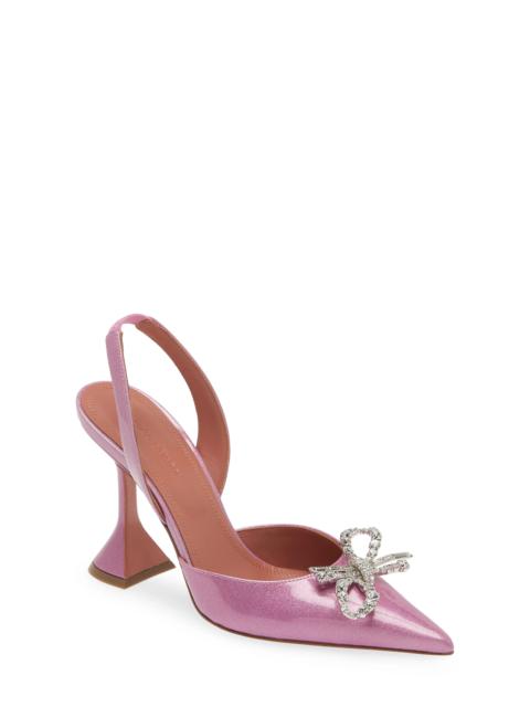 Rosie Crystal Bow Pointed Toe Slingback Pump