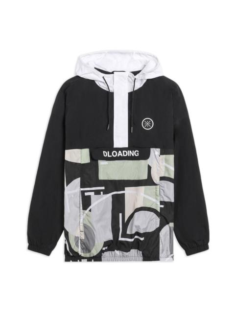 Li-Ning Li-Ning Way Of Wade Dloading Graphic Half Zip Windbreaker 'Black White' AFDS495-1