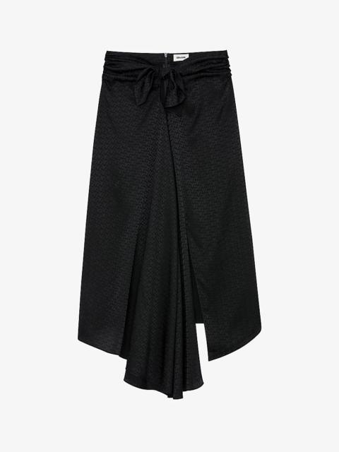 Janais asymmetric silk skirt