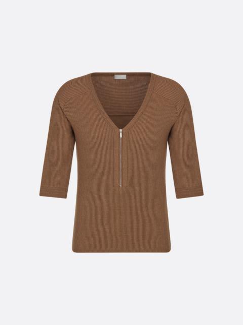Dior Zipped Fitted Top