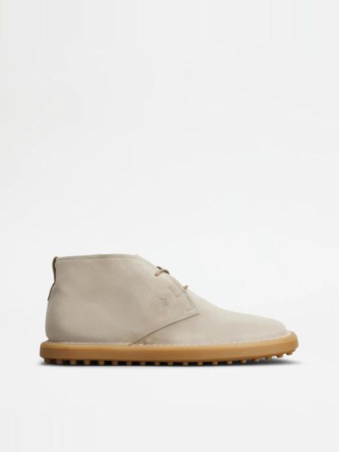 Tod's DESERT BOOTS IN SUEDE - BEIGE