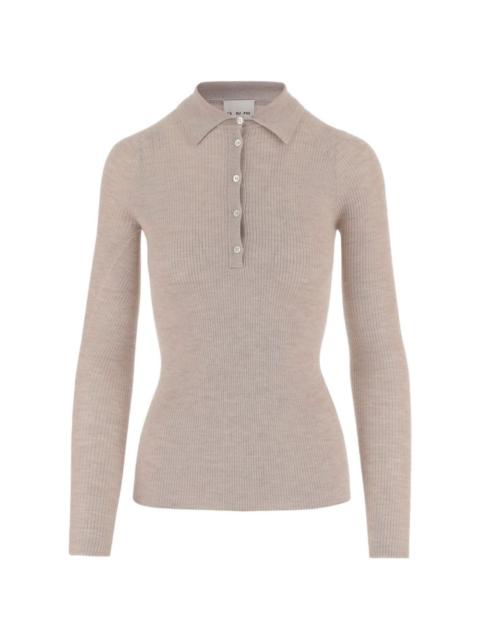 SA SU PHI ribbed button polo shirt