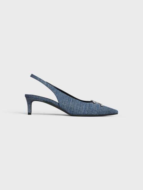 CELINE CELINE ALMA TRIOMPHE SLINGBACK IN DENIM