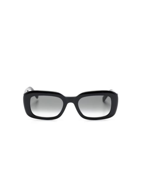 SAINT LAURENT logo-plaque rectangle-frame sunglasses