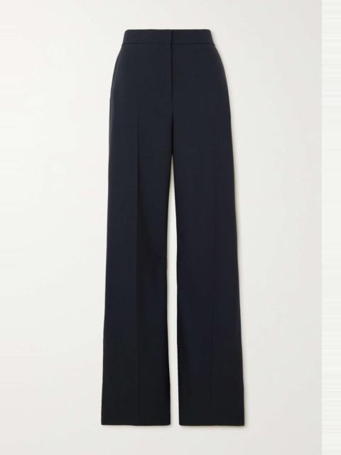 Delton pleated wool straight-leg pants