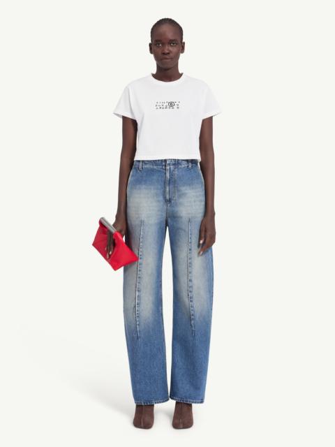 MM6 Maison Margiela Flipped-print overdyed T-shirt