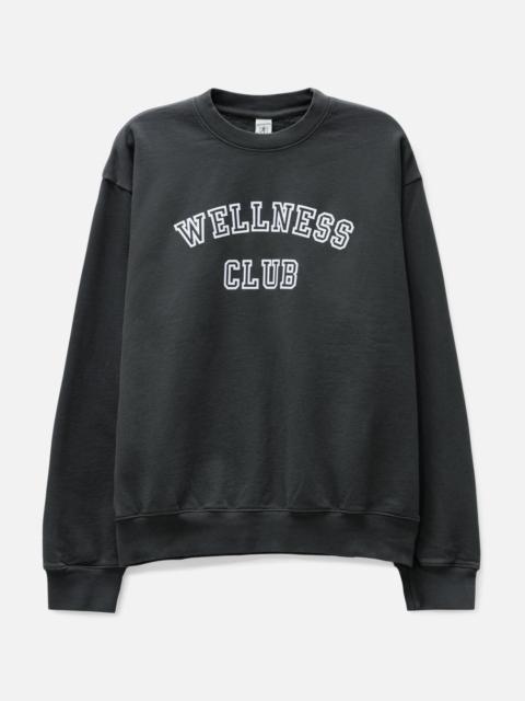 Sporty & Rich WELLNESS CLUB FLOCKED CREWNECK