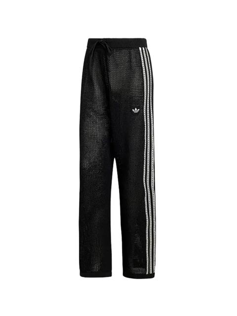 adidas Knitted Crochet Firebird Track Pants WMNS "Black" KC6494
