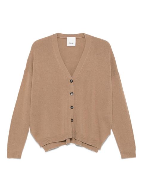 Allude button-front cashmere cardigan