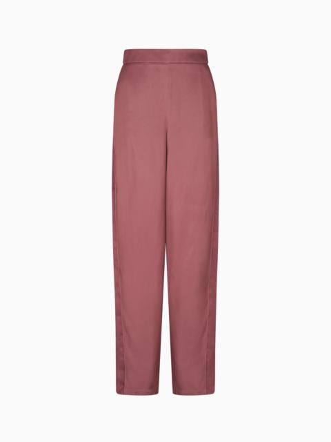 EMPORIO ARMANI POLYGON CAPSULE COLLECTION SATIN TROUSERS
