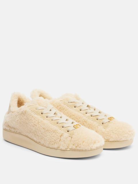 Valentino Royco VLogo suede-trimmed sneakers
