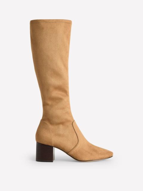 BODEN Stretch Knee Heel Boots-Acorn