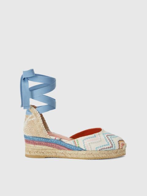 Missoni Espadrilles with zig zag pattern and adjustable ribbons