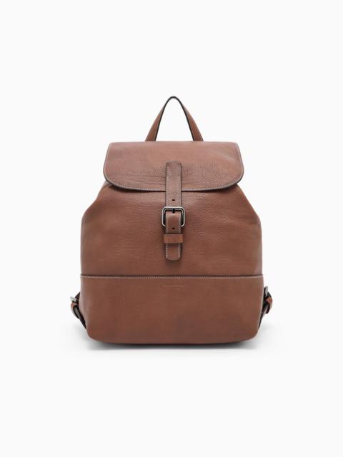 GIORGIO ARMANI PEBBLED LEATHER BACKPACK