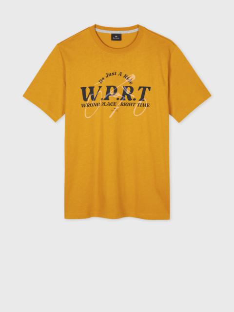 Paul Smith Orange 'Wrong Place Right Time' Print T-Shirt