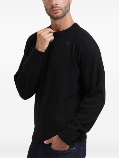 K-WAY logo-patch raglan-sleeve sweater