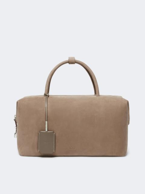 Max Mara Large nubuck leather Boston bag - TURTLEDOVE