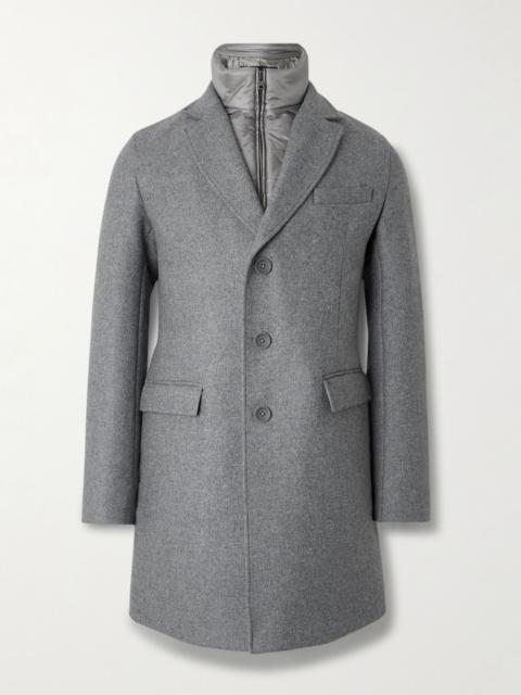 Herno Convertible Padded Wool-Blend and Quilted Shell Coat Gray