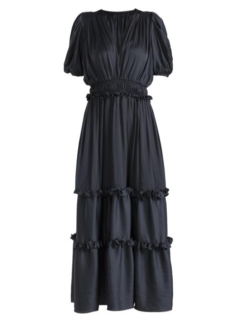 Shoshanna Women's Marcela Ruffled Tiered Dress - Jet