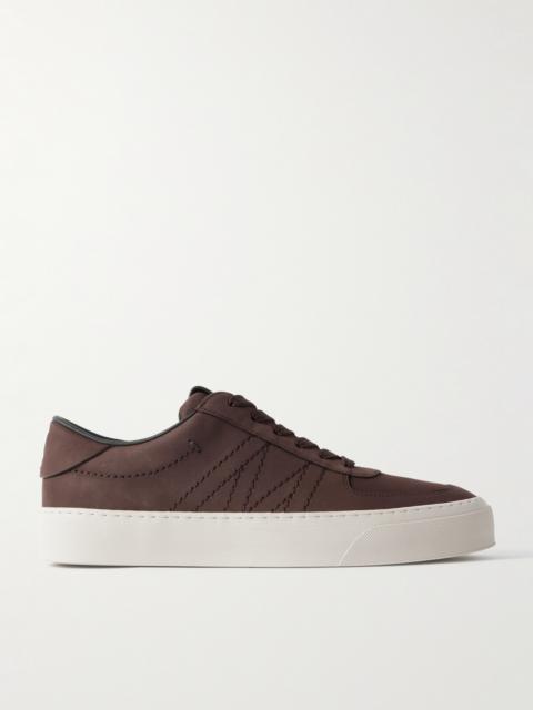 Moncler Monclub Embroidered Nubuck Sneakers
