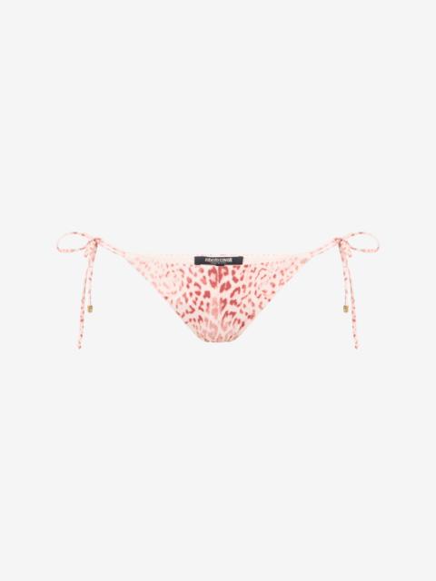 Roberto Cavalli Jaguar Pink Print Bikini Bottom