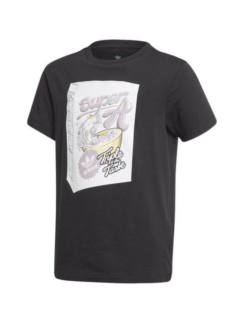 adidas Originals Graphic Tee GS "Black / Real Blue / Flash Orange" ED7840