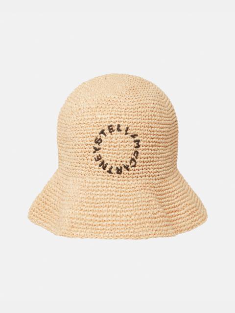Stella McCartney Logo Raffia Bucket Hat