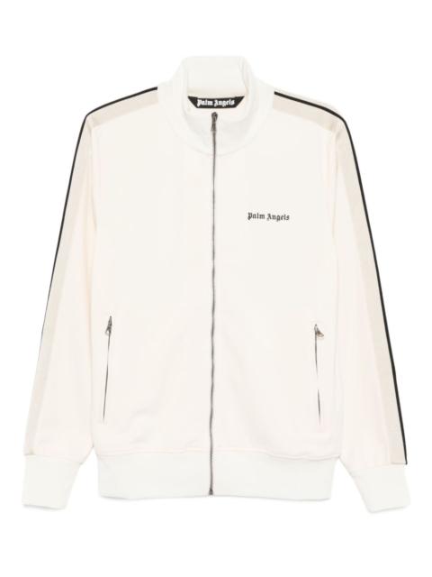 Palm Angels stripe-detail zip-up sweatshirt