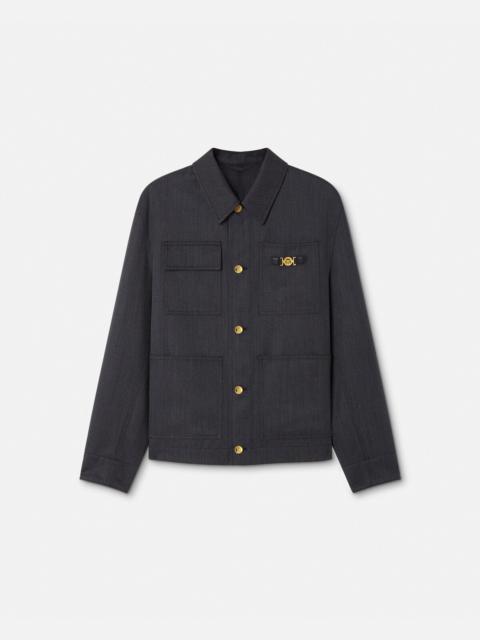 VERSACE Mouliné Wool Carpenter Jacket