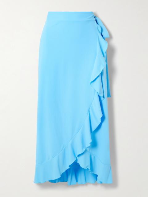 MELISSA ODABASH Cassidy Ruffled Stretch-jersey Coverup