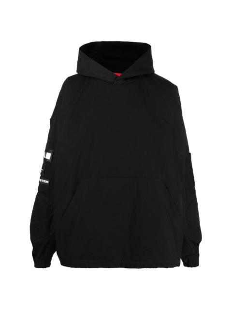 032c Stronger multiple-patch cotton hoodie