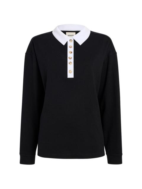 KHAITE Faithful button-up polo top