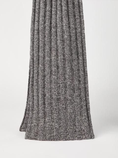Brunello Cucinelli Cashmere chiné rib knit scarf