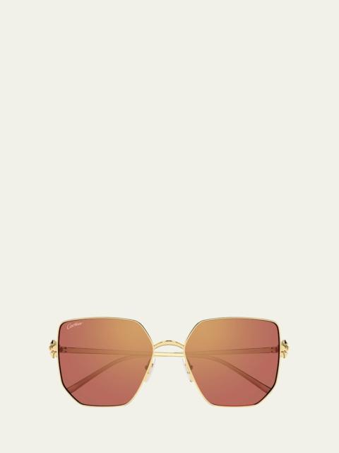 Cartier Clash de Cartier 56mm Rectangular Sunglasses