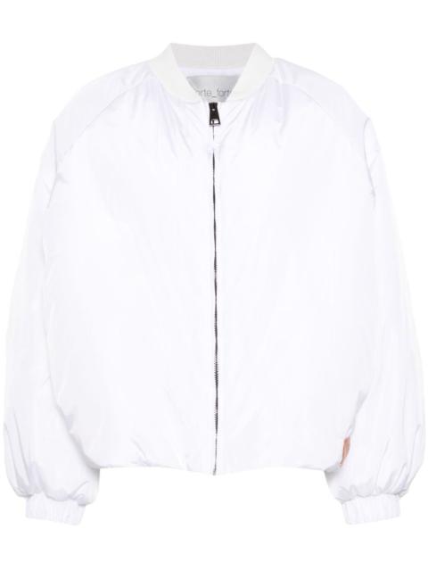 forte_forte logo-patch padded bomber jacket