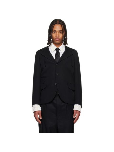 BLACK COMME des GARÇONS Black Wool Gabardine Blazer