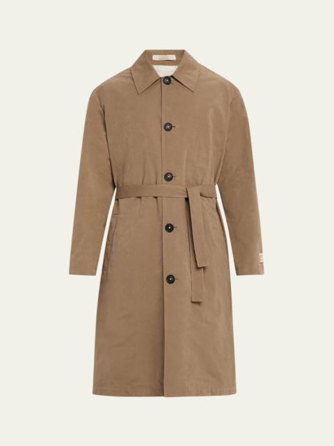massimo alba Men's Mustang Belted Rain Coat